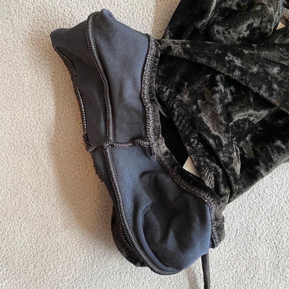 Curtain Call Costumes Velvet Romper Dance Womens Large Black - Picture 10 of 16